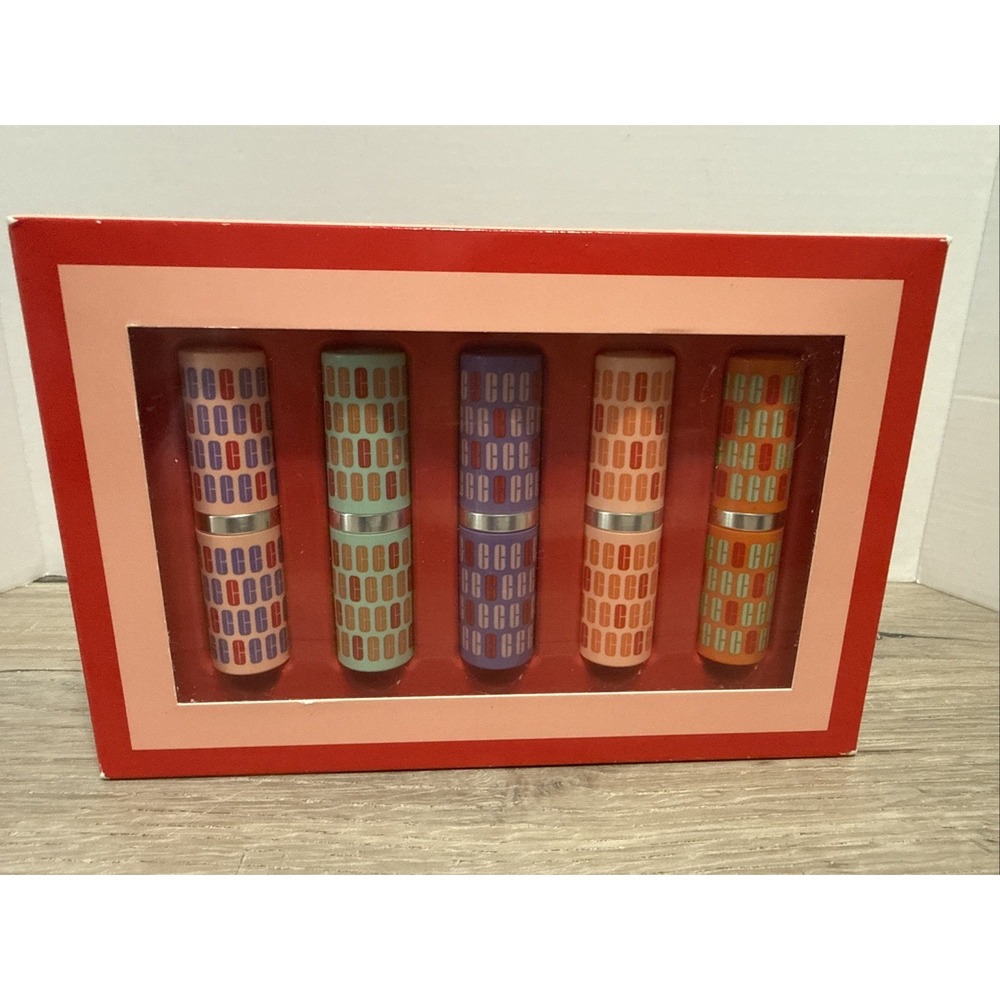 New! Clinique  "Kisses" 5 Piece Lipstick Gift Set Lip Pop Colour + Primer